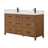 Custom image for Toasted Walnut with Matte Black Trim / Giotto Quartz / No Mirror