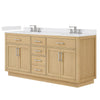 Custom image for Rift Oak with Brushed Nickel Trim / White Quartz / No Mirror