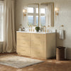 Custom image for Scandinavian Oak with Satin Bronze Trim / Giotto Quartz / No Mirror