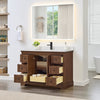 Custom image for Dark Walnut with Matte Black Trim / White Quartz / No Mirror