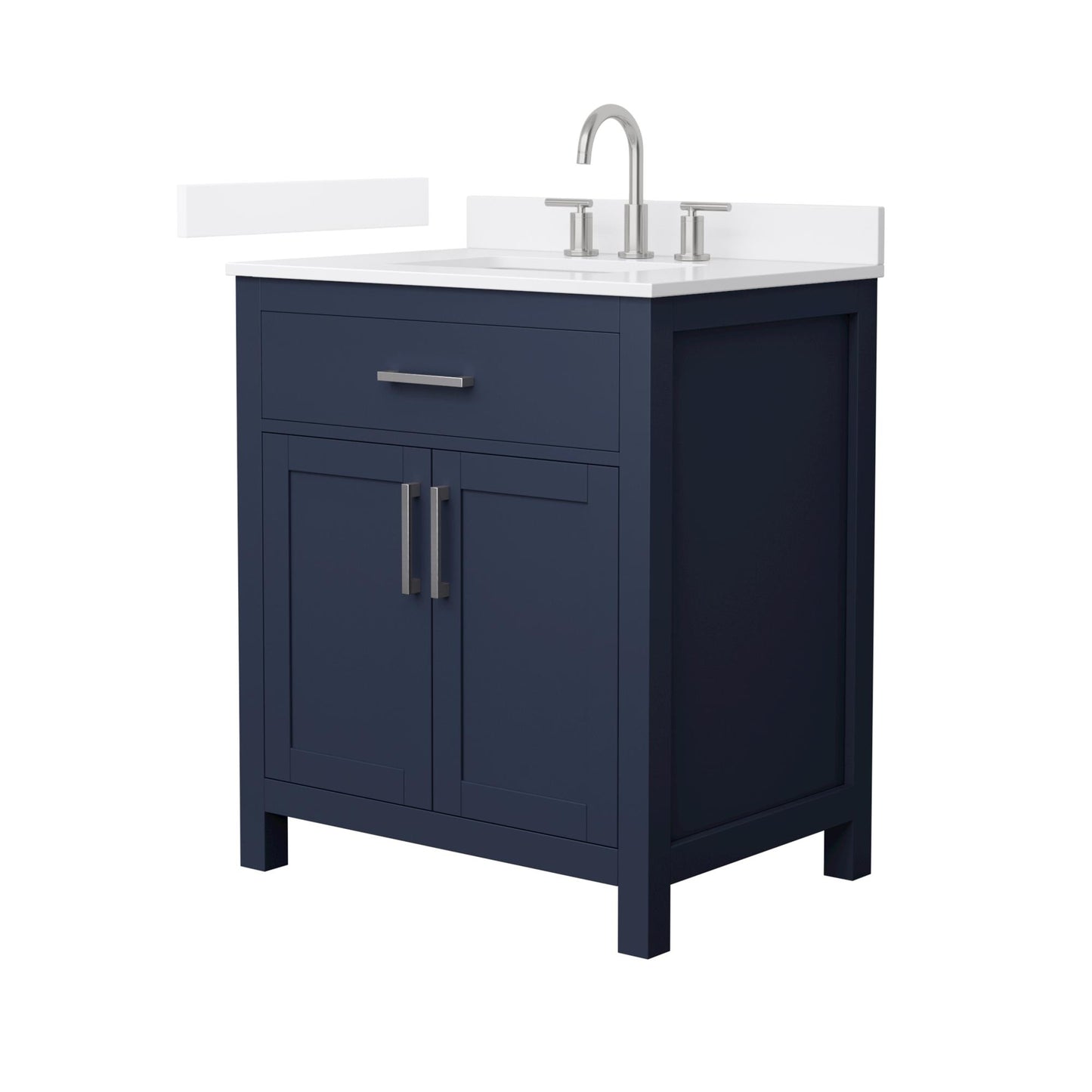 Beckett Bathroom Vanity with Countertop 30 inch Single Sink 3-hole Faucet Setup
