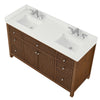 Custom image for Dark Walnut with Brushed Nickel Trim / White Quartz / No Mirror