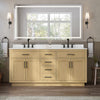 Custom image for Rift Oak with Matte Black Trim / Carrara Cultured Marble / No Mirror