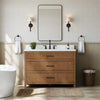 Custom image for Toasted Walnut with Matte Black Trim / White Quartz / No Mirror