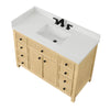 Custom image for Scandinavian Oak with Matte Black Trim / White Quartz / No Mirror