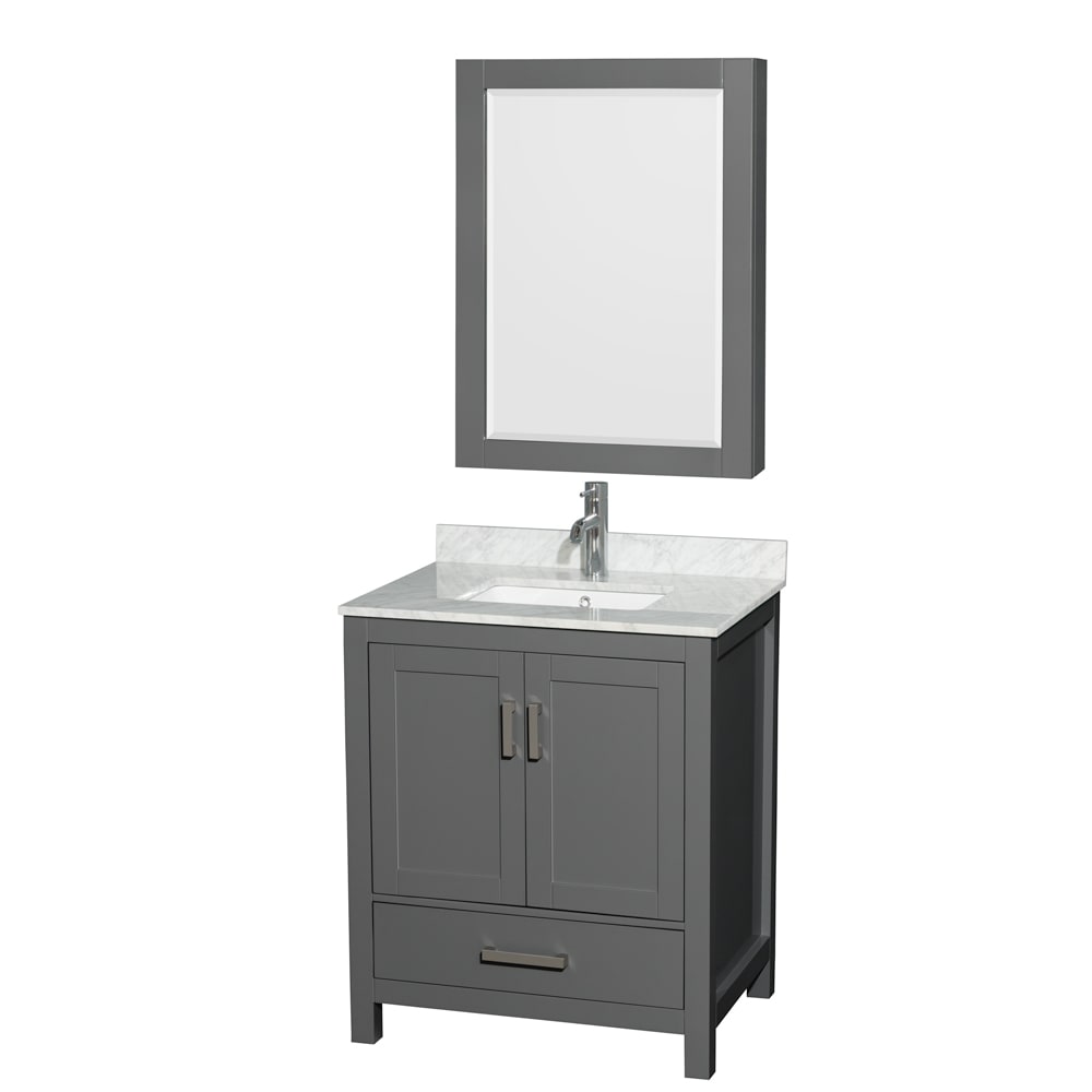 Sheffield Bathroom Vanity with Countertop 30 inch Single Sink Single hole Faucet Setup