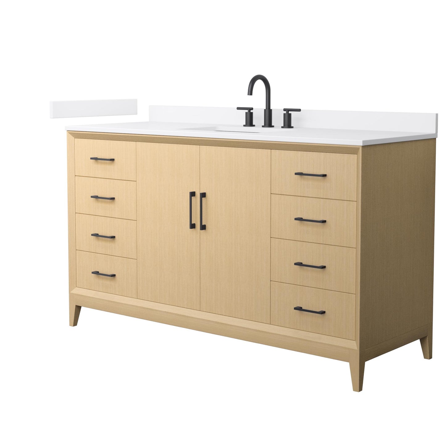 Janna Bathroom Vanity with Countertop 60 inch Single Sink 3-hole Faucet Setup