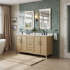 Custom image for White Oak with Matte Black Trim / White Cultured Marble / No Mirror