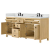 Custom image for Scandinavian Oak with Matte Black Trim / Giotto Quartz / No Mirror