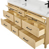 Custom image for Scandinavian Oak with Matte Black Trim / White Quartz / No Mirror