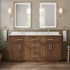 Custom image for Dark Oak with Brushed Nickel Trim / Carrara Cultured Marble / No Mirror