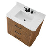 Custom image for Toasted Walnut with Matte Black Trim / White Quartz / No Mirror
