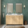 Custom image for Scandinavian Oak with Matte Black Trim / Giotto Quartz / No Mirror