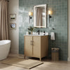 Custom image for White Oak with Matte Black Trim / Carrara Cultured Marble / No Mirror