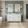Custom image for White with Matte Black Trim / Carrara Cultured Marble / No Mirror