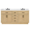 Custom image for Rift Oak with Matte Black Trim / White Cultured Marble / No Mirror