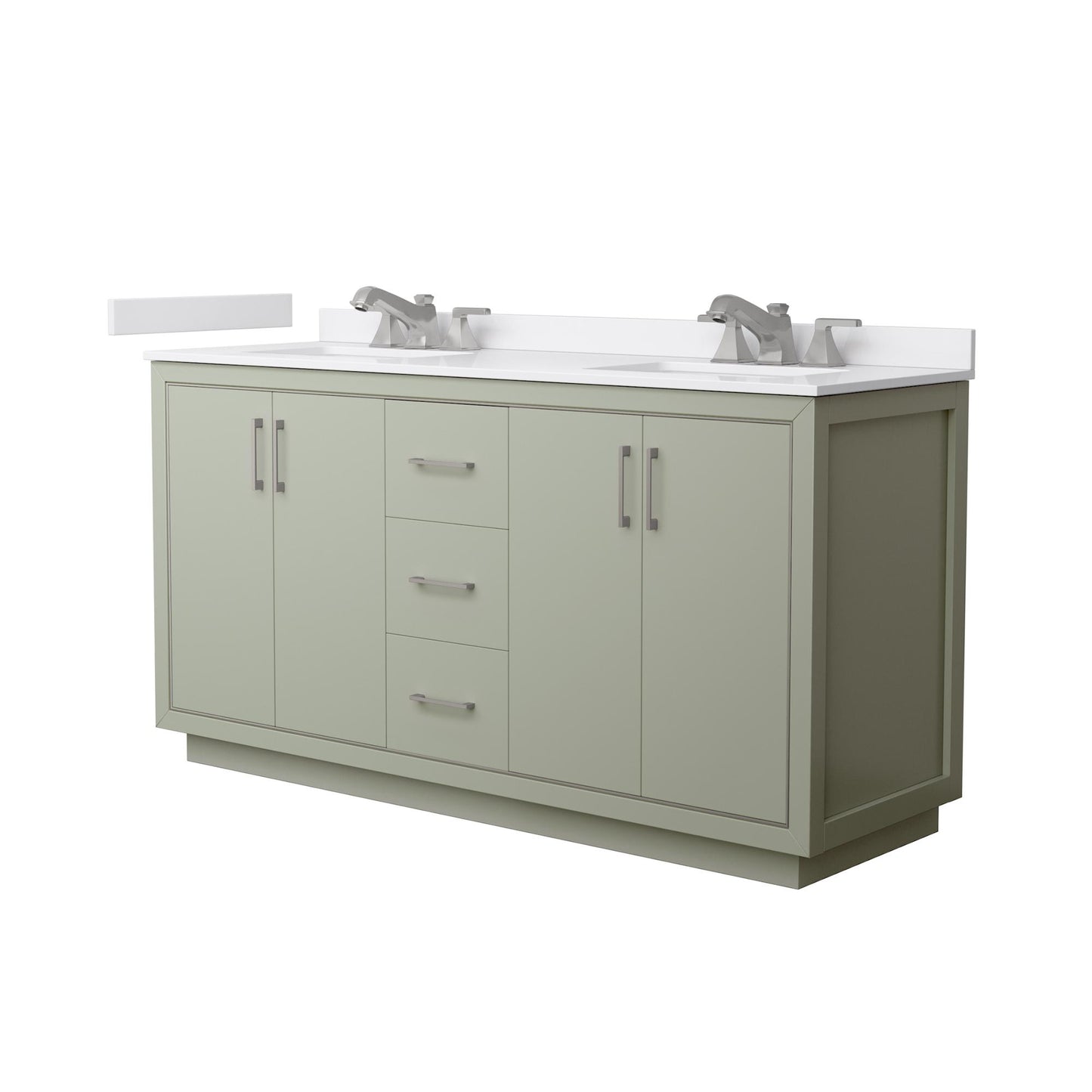 Icon Bathroom Vanity with Countertop 66 inch Double Sink 3-hole Faucet Setup