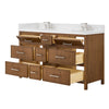 Custom image for Toasted Walnut with Brushed Nickel Trim / White Quartz / No Mirror