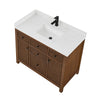 Custom image for Dark Walnut with Matte Black Trim / Giotto Quartz / No Mirror