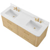 Custom image for Scandinavian Oak with Satin Bronze Trim / White Quartz / No Mirror