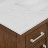 Custom image for Dark Oak with Brushed Nickel Trim / Giotto Quartz / No Mirror