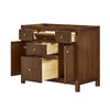 Custom image for Dark Walnut with Brushed Gold Trim / No Mirror