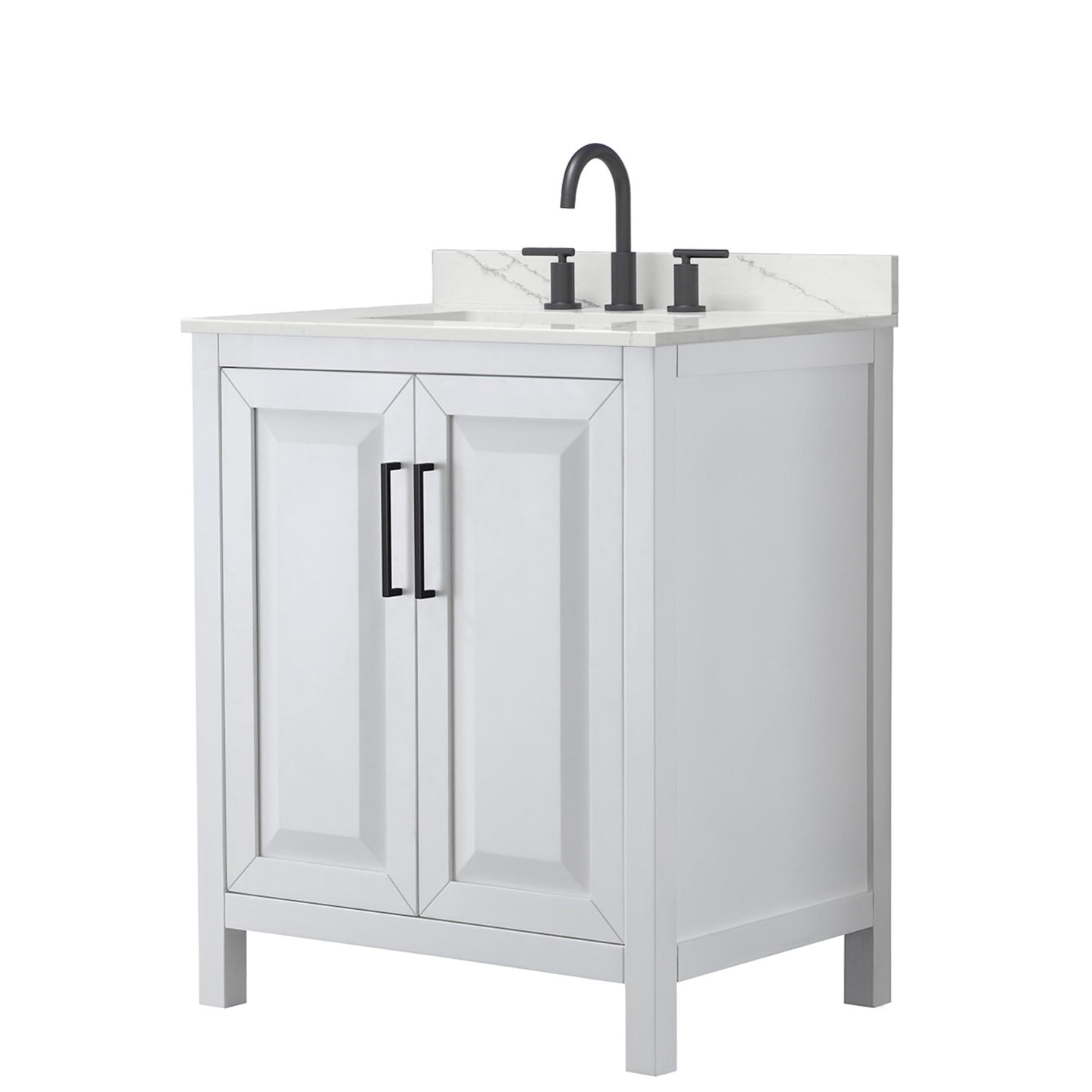 Daria Bathroom Vanity with Countertop 30 inch Single Sink 3-hole Faucet Setup