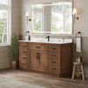 Custom image for Dark Oak with Matte Black Trim / White Quartz / No Mirror