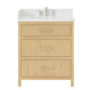 Custom image for Scandinavian Oak with Brushed Nickel Trim / White Quartz / No Mirror