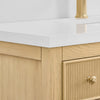 Custom image for Scandinavian Oak with Satin Bronze Trim / White Quartz / No Mirror