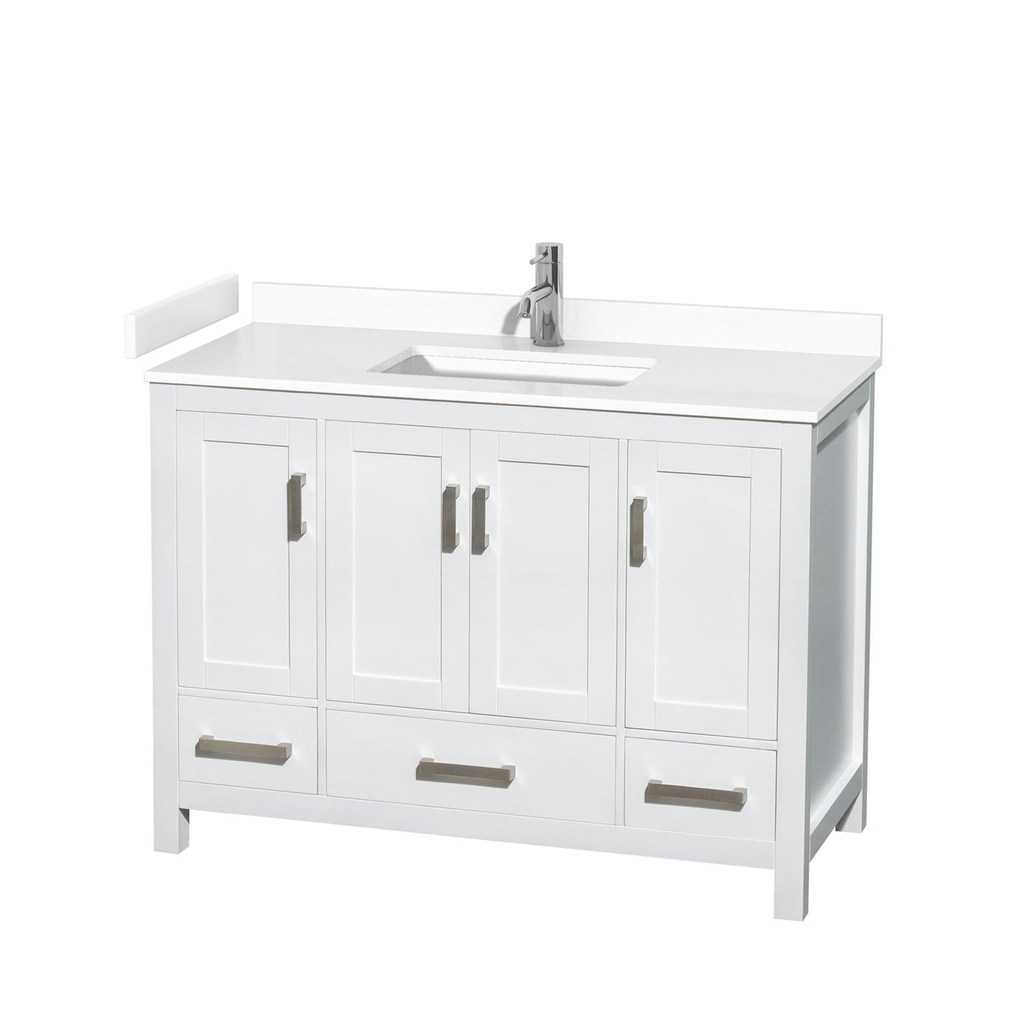 Sheffield Bathroom Vanity with Countertop 48 inch Single Sink Single hole Faucet Setup