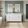 Custom image for White with Brushed Nickel Trim / Giotto Quartz / No Mirror
