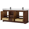 Custom image for Dark Walnut with Matte Black Trim / White Quartz / No Mirror