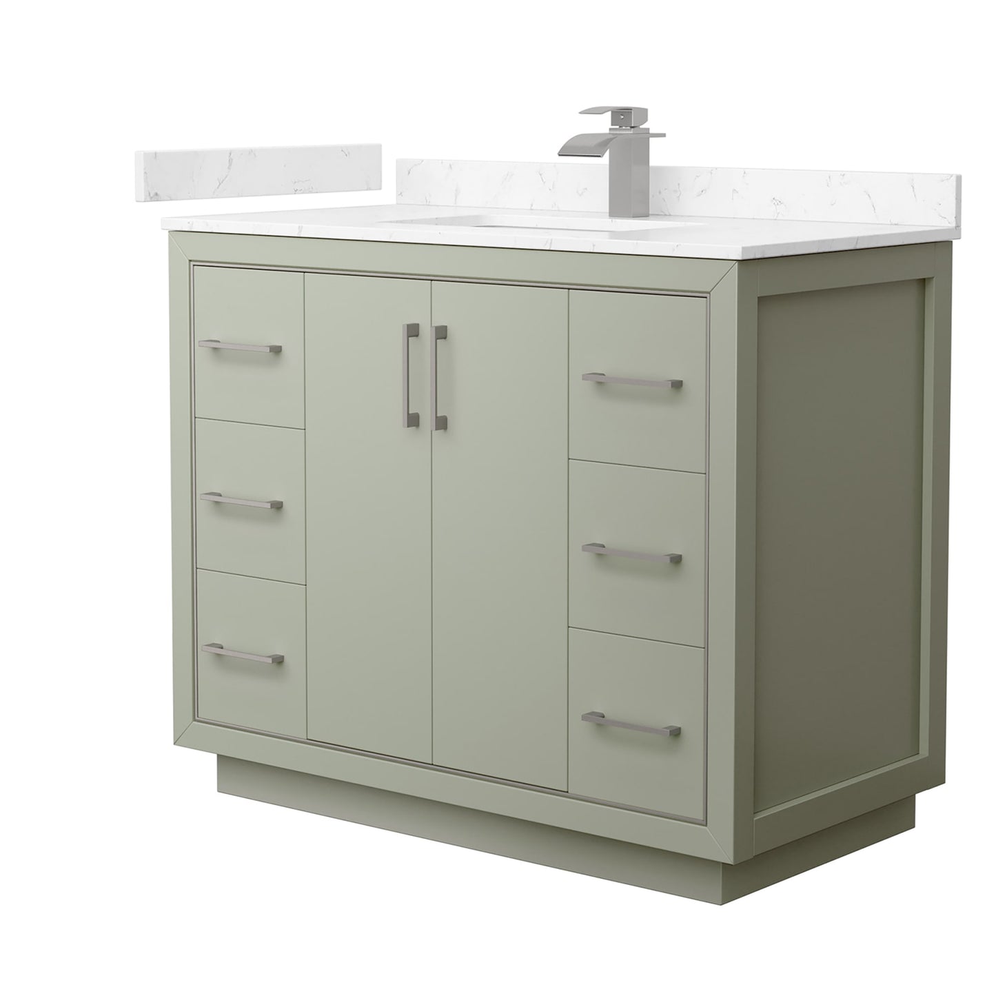 Icon Bathroom Vanity with Countertop 42 inch Single Sink Single hole Faucet Setup