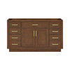 Custom image for Dark Oak with Brushed Gold Trim / No Mirror