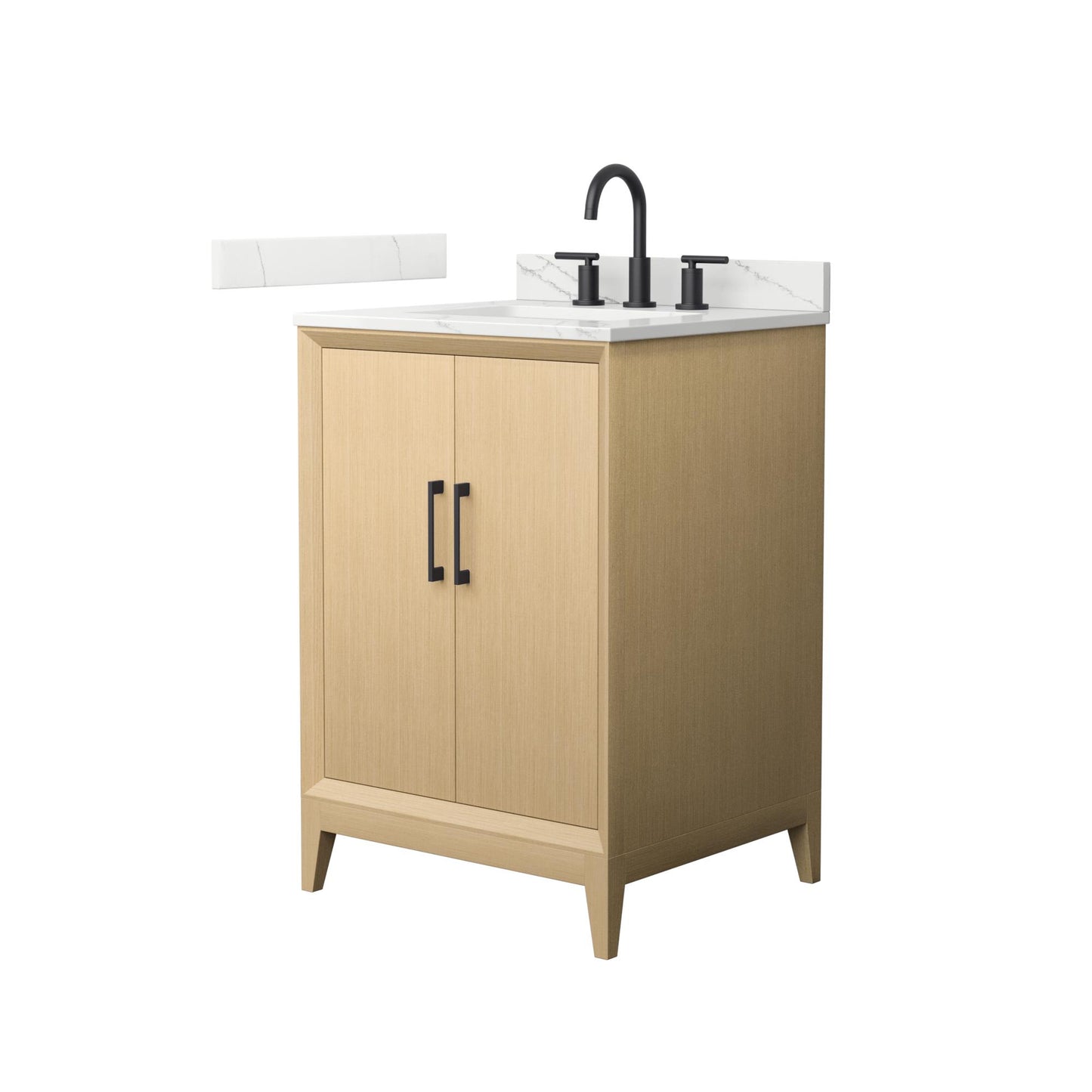 Janna Bathroom Vanity with Countertop 24 inch Single Sink 3-hole Faucet Setup