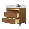 Custom image for Toasted Walnut with Matte Black Trim / Giotto Quartz / No Mirror