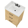 Custom image for Scandinavian Oak with Matte Black Trim / White Quartz / No Mirror