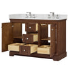 Custom image for Dark Walnut with Polished Chrome Trim / Carrara Cultured Marble / No Mirror