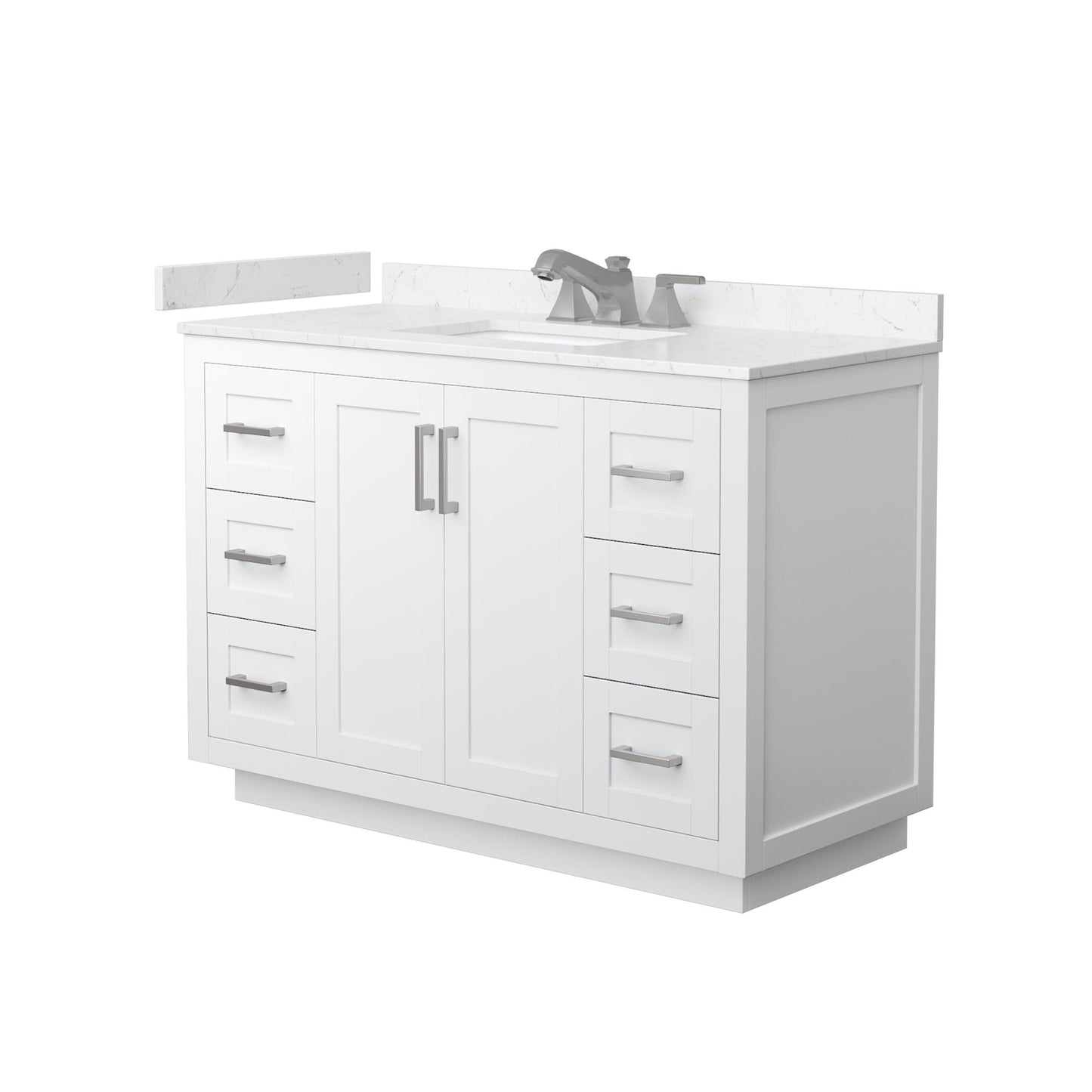 Miranda Bathroom Vanity with Countertop 48 inch Single Sink 3-hole Faucet Setup
