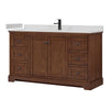 Custom image for Dark Walnut with Matte Black Trim / Giotto Quartz / No Mirror