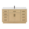 Custom image for Rift Oak with Matte Black Trim / Giotto Quartz / No Mirror