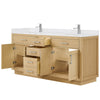 Custom image for Rift Oak with Brushed Nickel Trim / White Quartz / No Mirror