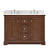 Custom image for Dark Walnut with Polished Chrome Trim / Carrara Cultured Marble / No Mirror