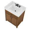 Custom image for Toasted Walnut with Matte Black Trim / Giotto Quartz / No Mirror