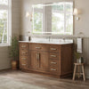 Custom image for Dark Oak with Brushed Nickel Trim / Carrara Cultured Marble / No Mirror