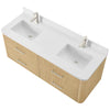 Custom image for Scandinavian Oak with Brushed Nickel Trim / White Quartz / No Mirror