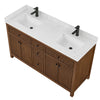 Custom image for Dark Walnut with Matte Black Trim / Carrara Cultured Marble / No Mirror