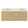 Custom image for Scandinavian Oak with Satin Bronze Trim / Giotto Quartz / No Mirror