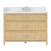 Custom image for Scandinavian Oak with Brushed Nickel Trim / White Quartz / No Mirror
